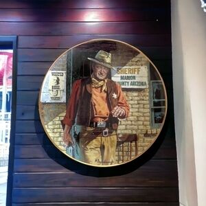 John Wayne American Legend Robert Tanenbaum Franklin Mint fine Porcelain Plate